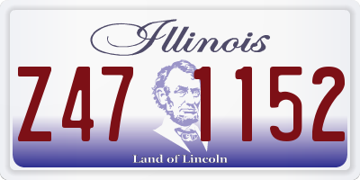 IL license plate Z471152