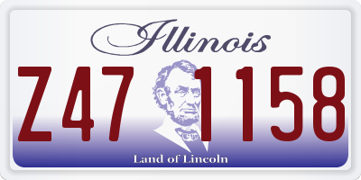 IL license plate Z471158