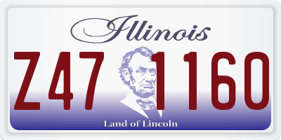 IL license plate Z471160