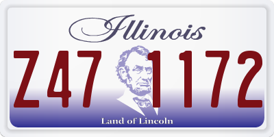 IL license plate Z471172
