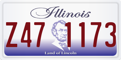 IL license plate Z471173