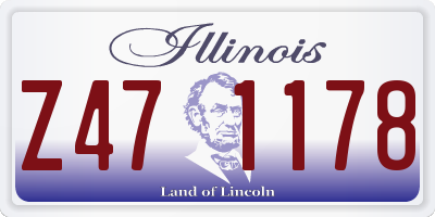 IL license plate Z471178