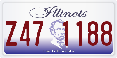 IL license plate Z471188