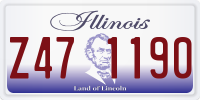 IL license plate Z471190