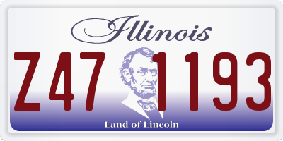 IL license plate Z471193