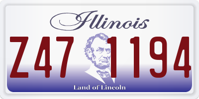 IL license plate Z471194