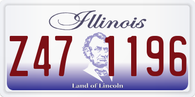 IL license plate Z471196