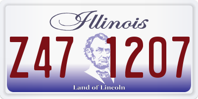 IL license plate Z471207