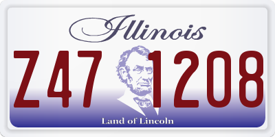 IL license plate Z471208