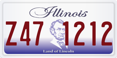 IL license plate Z471212