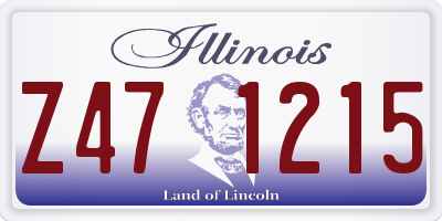 IL license plate Z471215
