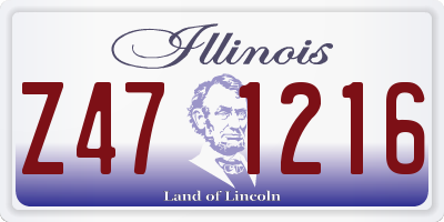 IL license plate Z471216