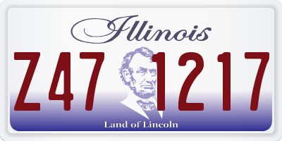 IL license plate Z471217