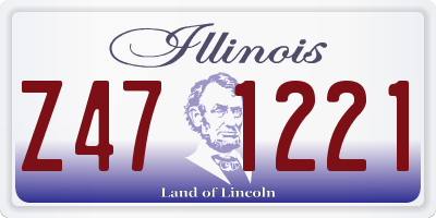 IL license plate Z471221
