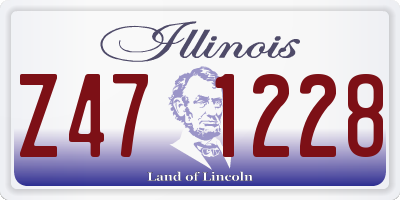 IL license plate Z471228