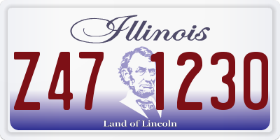 IL license plate Z471230