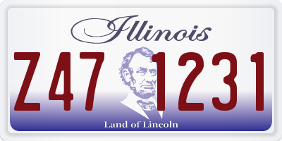IL license plate Z471231