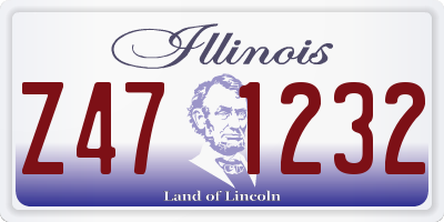 IL license plate Z471232