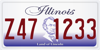 IL license plate Z471233