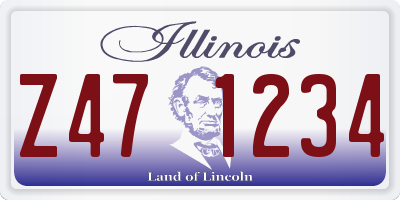 IL license plate Z471234