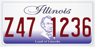 IL license plate Z471236