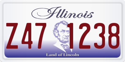 IL license plate Z471238