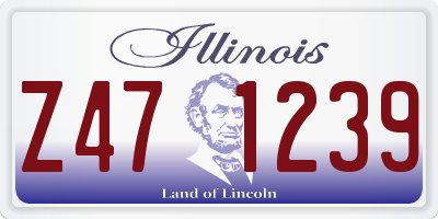 IL license plate Z471239