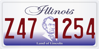IL license plate Z471254