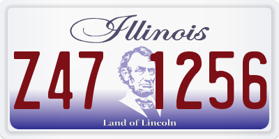 IL license plate Z471256