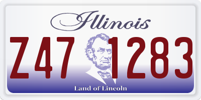 IL license plate Z471283