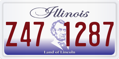 IL license plate Z471287