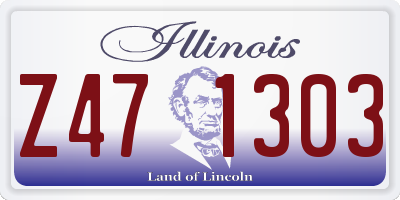 IL license plate Z471303