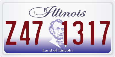 IL license plate Z471317