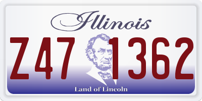 IL license plate Z471362
