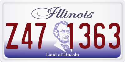 IL license plate Z471363