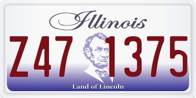IL license plate Z471375