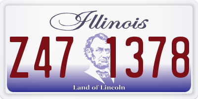 IL license plate Z471378