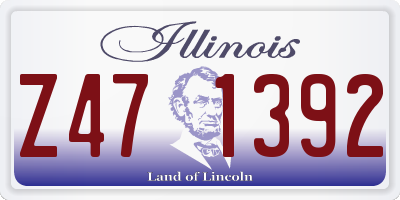IL license plate Z471392