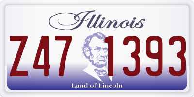 IL license plate Z471393