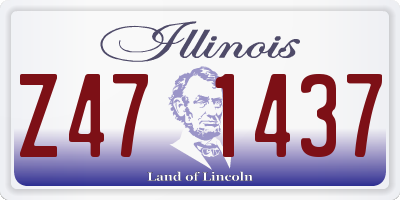 IL license plate Z471437