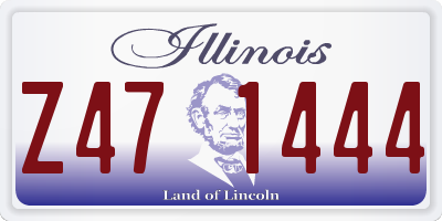IL license plate Z471444