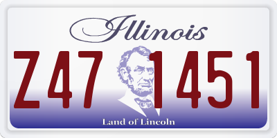 IL license plate Z471451