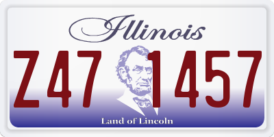IL license plate Z471457