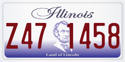 IL license plate Z471458