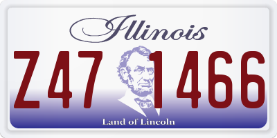 IL license plate Z471466