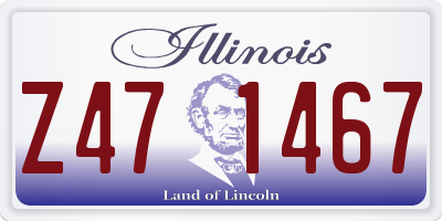 IL license plate Z471467