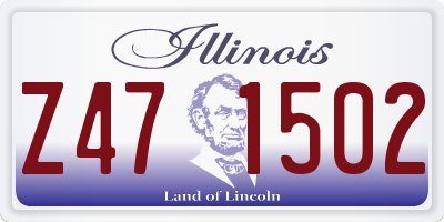IL license plate Z471502
