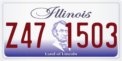 IL license plate Z471503