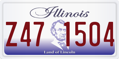 IL license plate Z471504