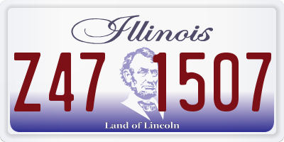 IL license plate Z471507